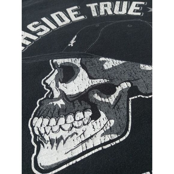 Gildan Ultra Cotton Black Southside True Graphic Long Sleeve Tee Men's Medium - Picture 2 of 12